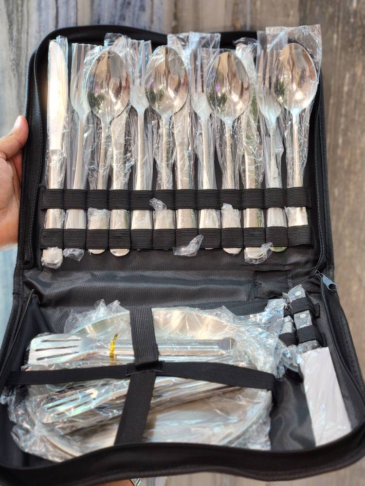 ست کمپینگ 4 نفره قاشق و چنگال